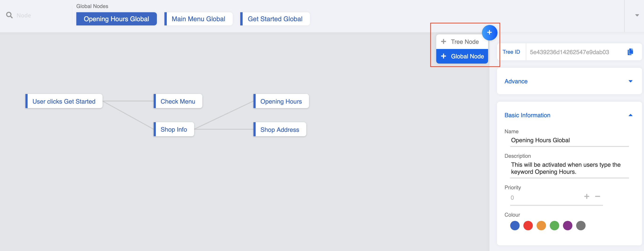 Create Shop Address Global node